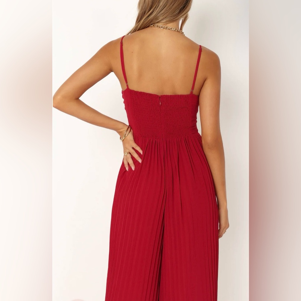Petal & Pup Red Pleated Jumpsuit - Picture 6 of 12